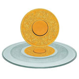 玻璃底座/玻璃转盘-金福寿